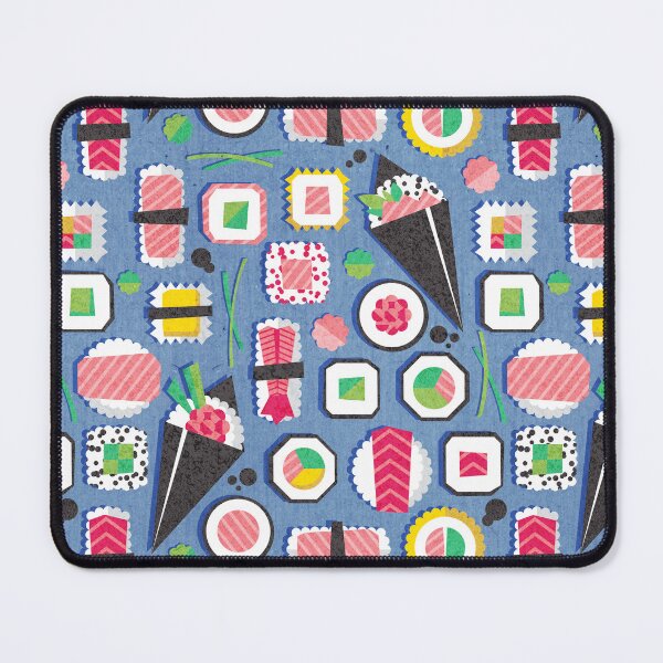 Item preview, Paper cut geo sushi // blue background designed and sold by SelmaCardoso.