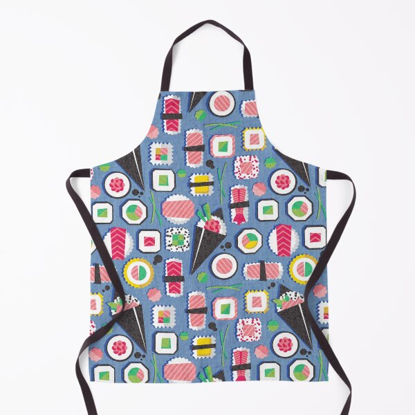 Item preview, Paper cut geo sushi // blue background designed and sold by SelmaCardoso.