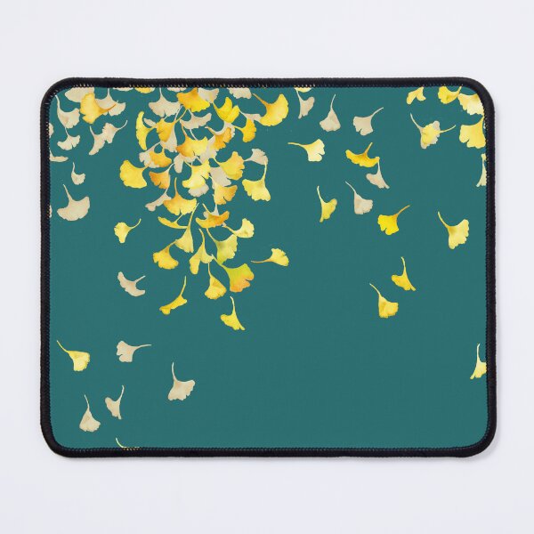 Item preview, Golden Ginkgo - Petrol Blue Minimal designed and sold by Turdus-Merula.