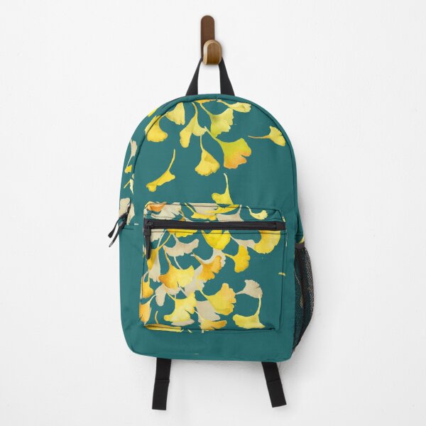 Item preview, Golden Ginkgo - Petrol Blue Minimal designed and sold by Turdus-Merula.