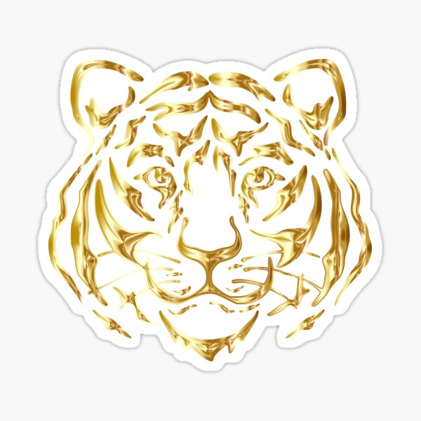 Vista previa del artículo con la obra «tigre dorado», diseñado y vendido por Juliet  Thomas.