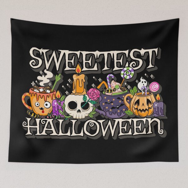 Item preview, Sweetest Halloween, Cute Halloween Design, Black Background designed and sold by TrulyEpoque.
