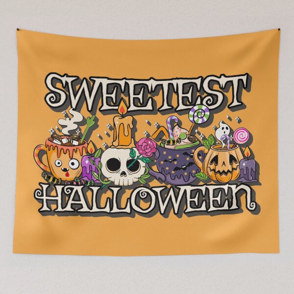 Item preview, Sweetest Halloween, Cute Halloween Design, Orange Background designed and sold by TrulyEpoque.