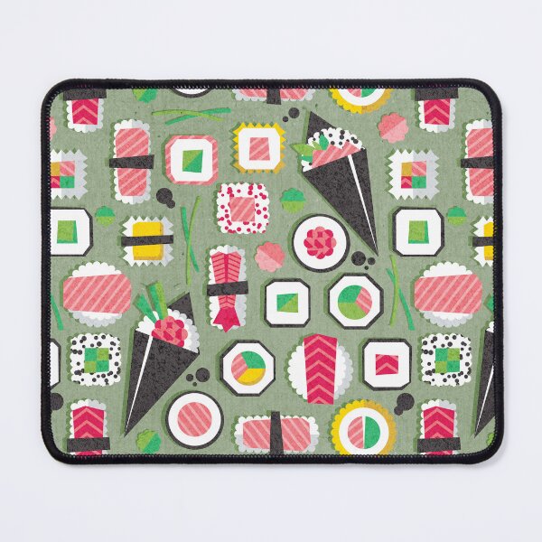 Item preview, Paper cut geo sushi // sage green background designed and sold by SelmaCardoso.