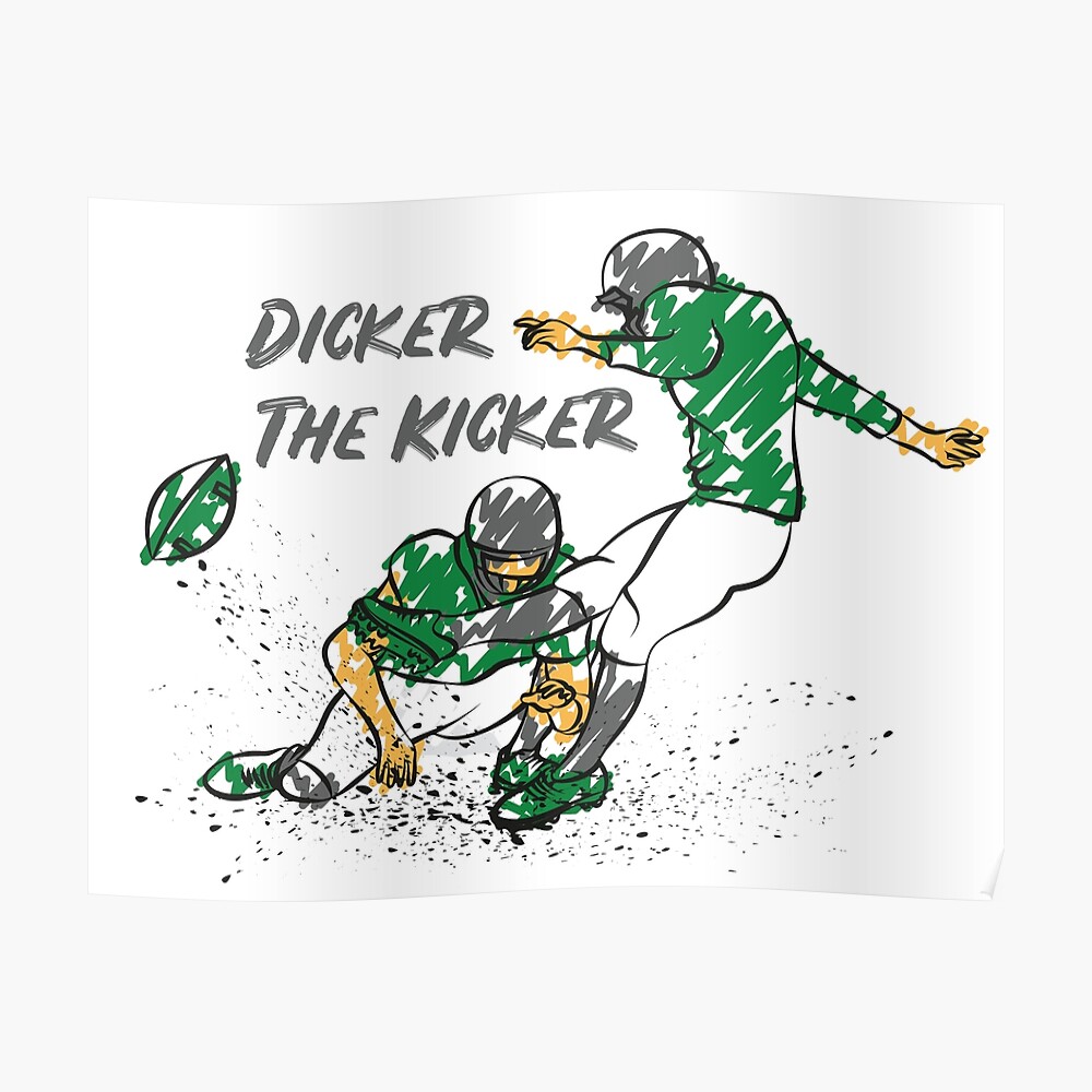 Dicker the Kicker Sticker for Sale by South Street Threads