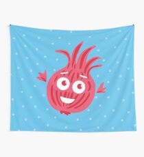 Cute Red Onion #digistickie Wall Tapestry