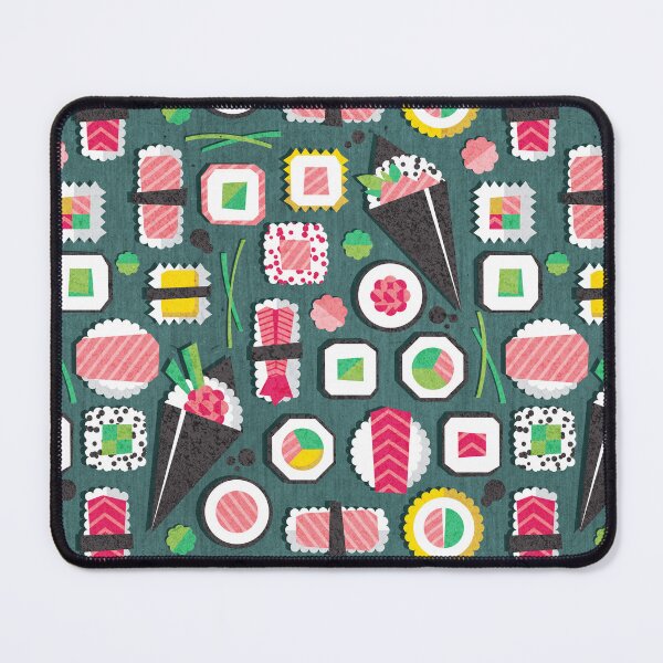 Item preview, Paper cut geo sushi // teal background designed and sold by SelmaCardoso.