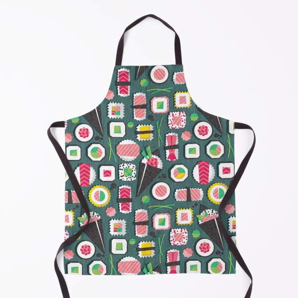 Item preview, Paper cut geo sushi // teal background designed and sold by SelmaCardoso.