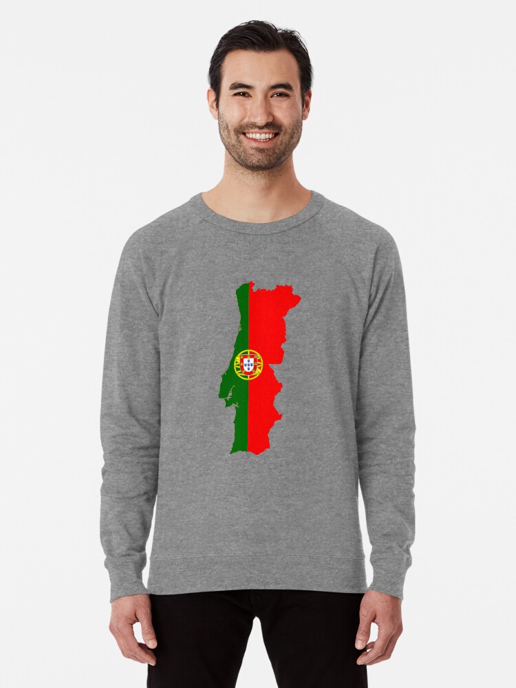 Thumbnail 1 von 5, Leichter Pullover, Portugal Karte Flagge designt und verkauft von CacaoDesigns.