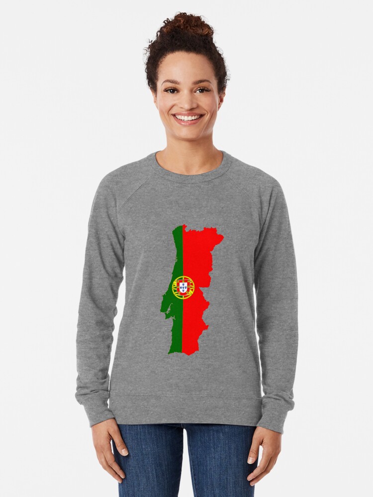 Thumbnail 2 von 5, Leichter Pullover, Portugal Karte Flagge designt und verkauft von CacaoDesigns.