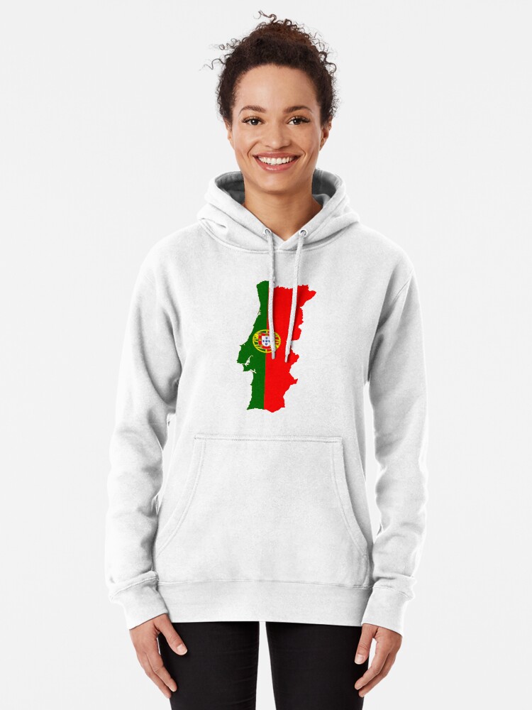 Thumbnail 2 von 5, Hoodie, Portugal Karte Flagge designt und verkauft von CacaoDesigns.