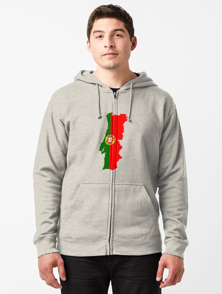 Thumbnail 1 von 5, Kapuzenjacke, Portugal Karte Flagge designt und verkauft von CacaoDesigns.
