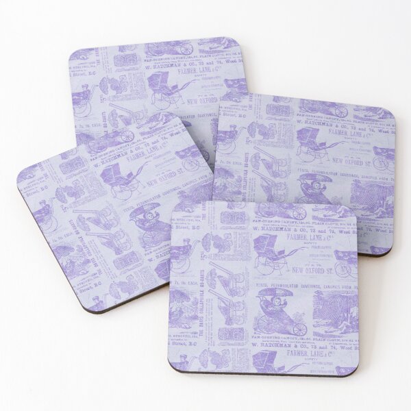 Item preview, Victorian Inspired Newsprint - Lavender designed and sold by TotallyRetroArt.
