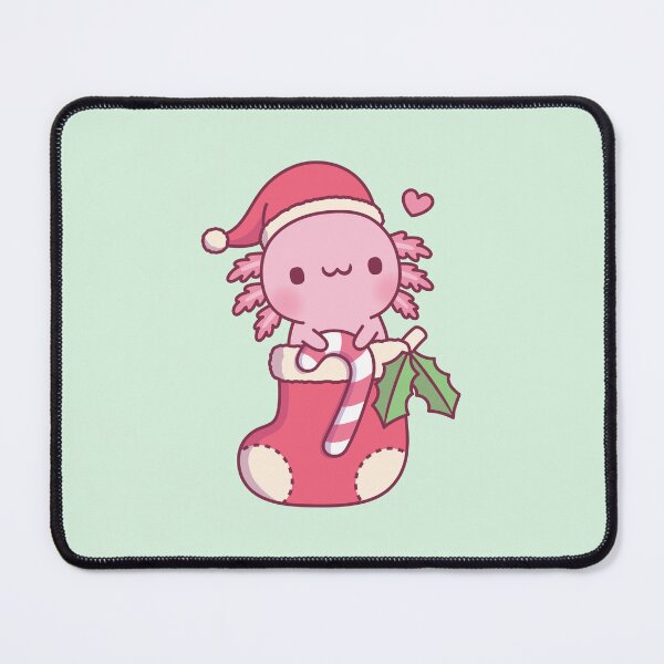 Item preview, Cute Axolotl Holding Candy Cane In A Christmas Stocking designed and sold by rustydoodle.