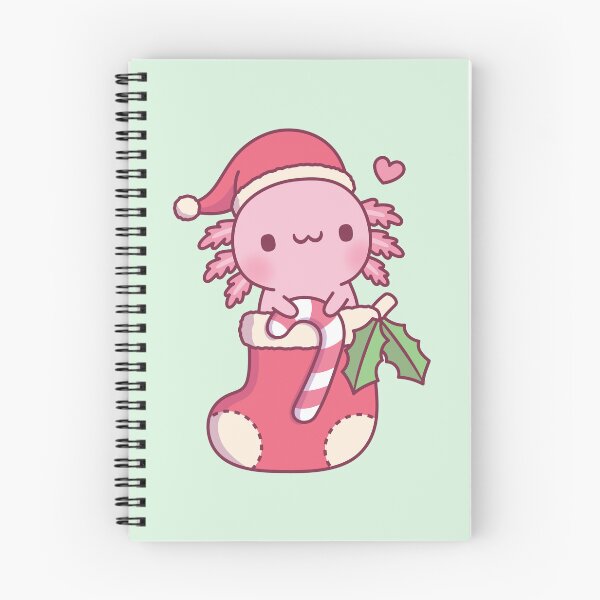 Item preview, Cute Axolotl Holding Candy Cane In A Christmas Stocking designed and sold by rustydoodle.
