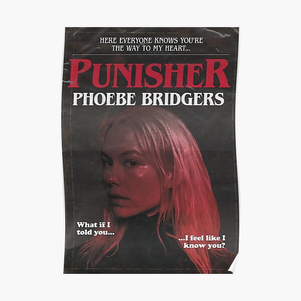 Punisher by Phoebe Bridgers But It's a 1980s Stephen King Novel Poster Poster