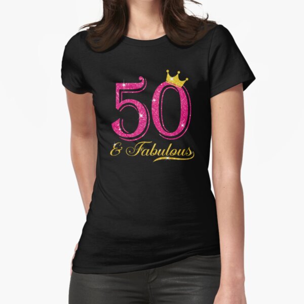 50. Geburtstags-Frauen-fabelhaftes Königin-Hemd Tailliertes T-Shirt