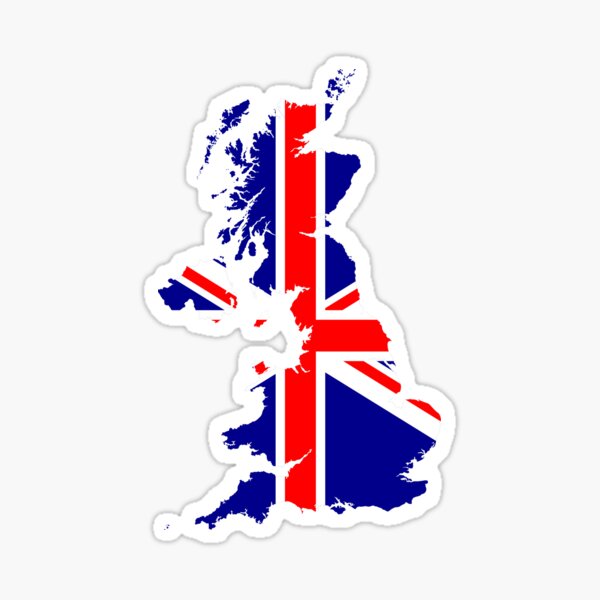 Artikel-Vorschau von Großbritannien Kartenflagge, designt und verkauft von CacaoDesigns.
