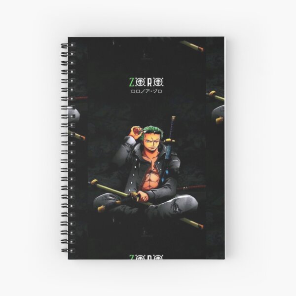 Zoro One Piece Anime Spiral Notebook by Ihab Design - Pixels Merch