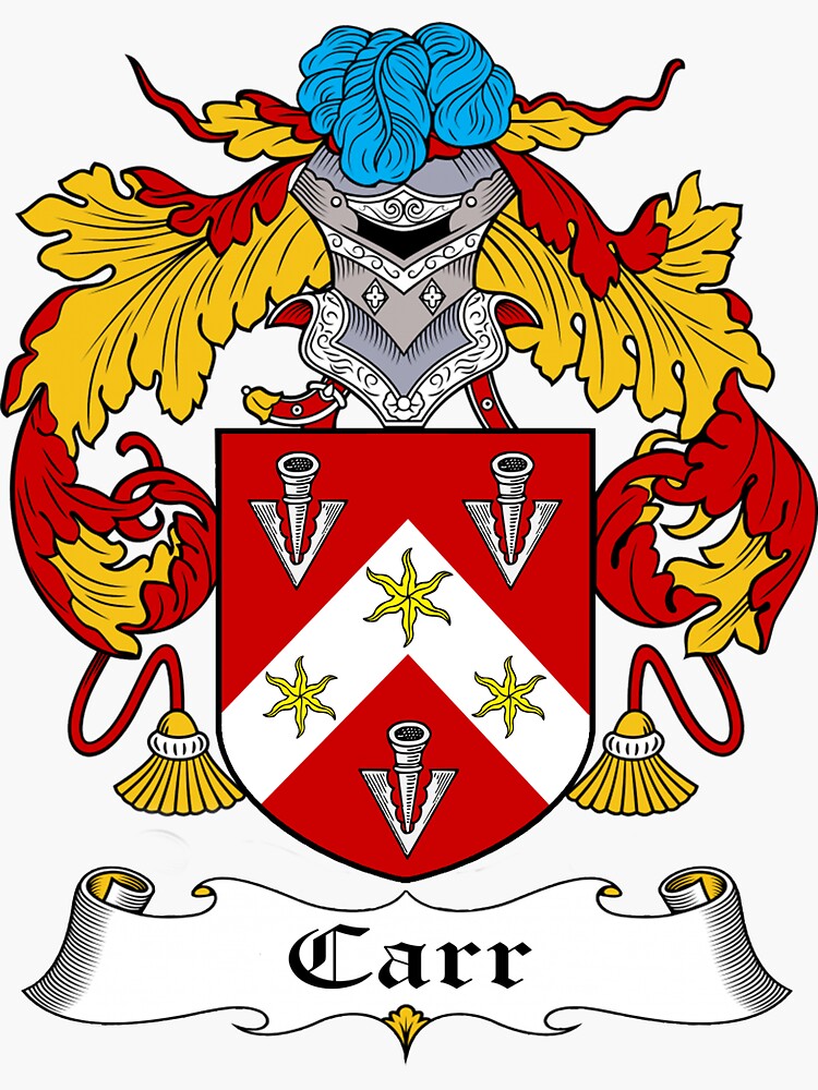 carr-family-crest-sticker-for-sale-by-cathal-devlin-redbubble