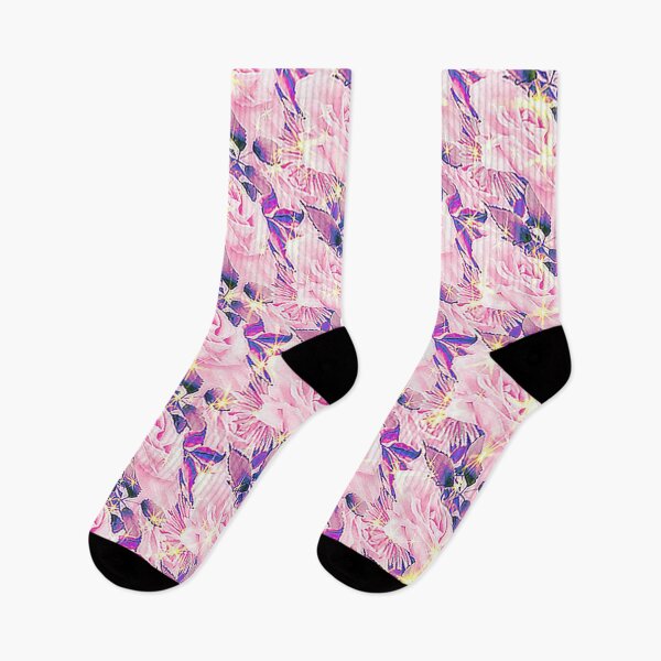 Item preview, Patrón floral abstracto, flores de acuarela y diseño de purpurina. designed and sold by BeInTouch.