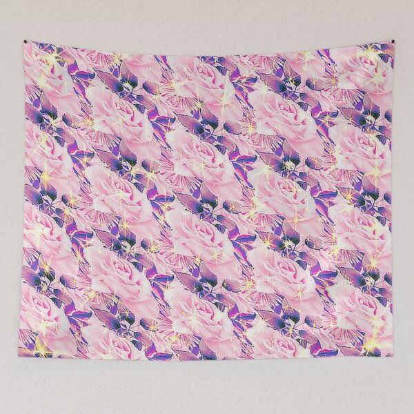 Item preview, Abstract floral pattern, watercolor flowers and glitter design designed and sold by BeInTouch.