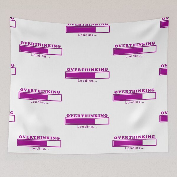 Item preview, Cute Funny Aesthetic Pink Overthinking Design designed and sold by Dr3amsInInk.