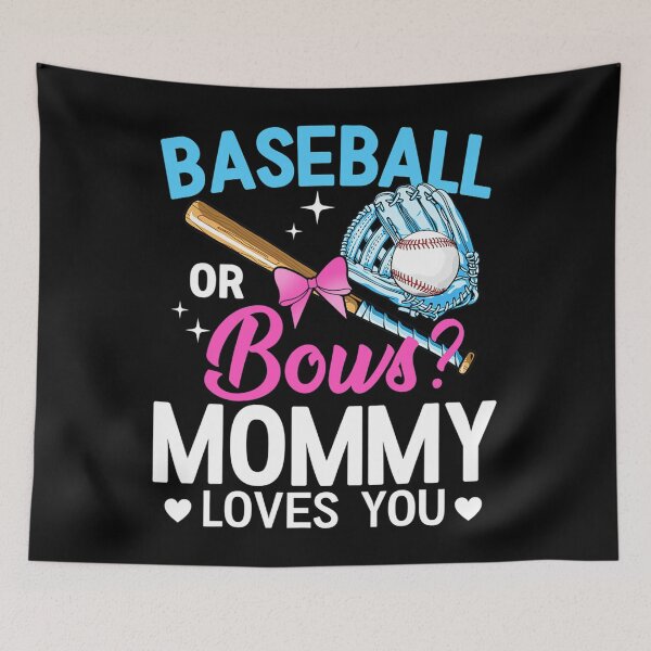 Item preview, Baseball Or Bows Mommy Loves You Gender Reveal designed and sold by quietcongresspe.