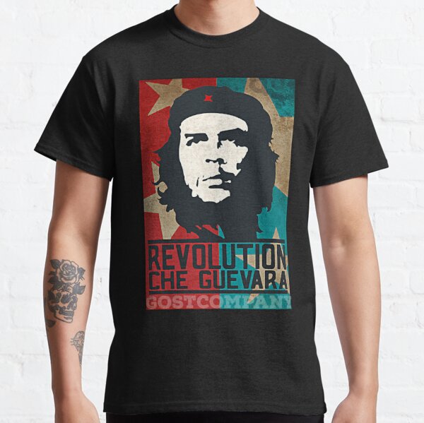 Che Guevara short sleeve black T-shirt with extracts from speech