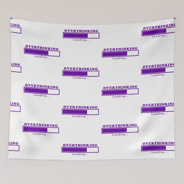 Item preview, Cute Funny Aesthetic Purple Overthinking Design designed and sold by Dr3amsInInk.