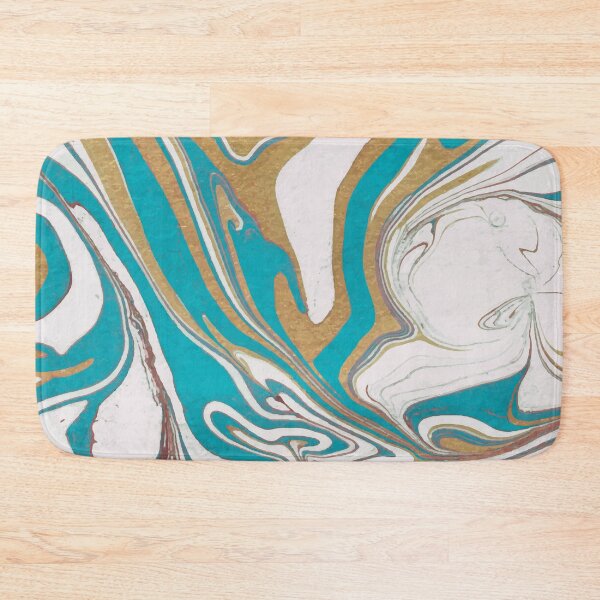 Item preview, Marble blue & gold glitter mixed inks decor designed and sold by silvatropical.
