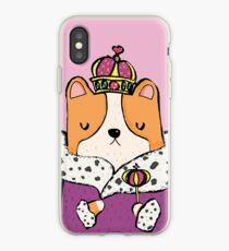 Vinilo o funda para iPhone Queen Corgi