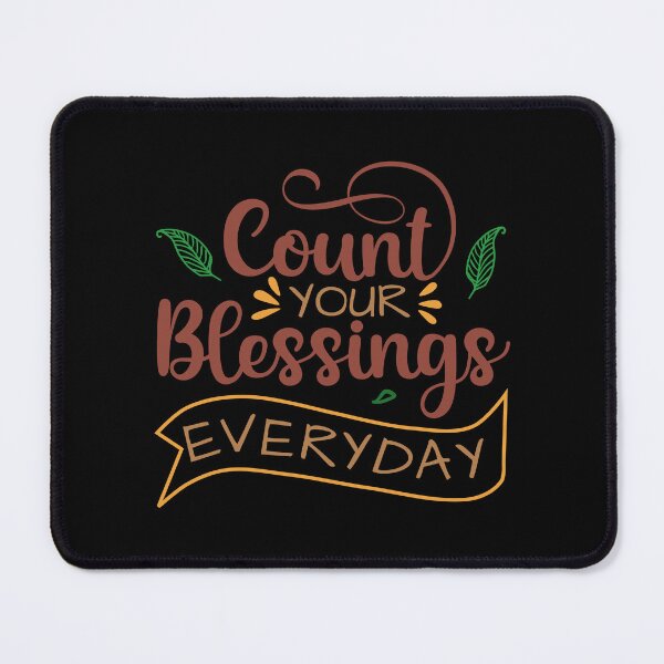 Item preview, Count your Blessing everyday handwritten motivational lettering quote designed and sold by GraphicDream.
