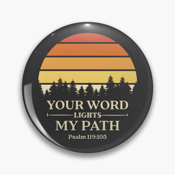 Item preview, Your Word Lights My Path Psalm 119 Verse 105 Retro Sunset | Bible | Scriptures | Christian Art | Gospel | Proverbs 3 Verse 6 designed and sold by MJDezigns.