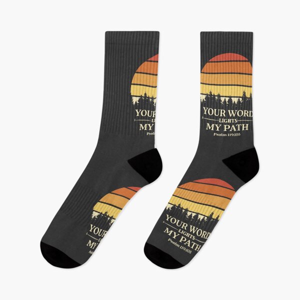 Item preview, Your Word Lights My Path Psalm 119 Verse 105 Retro Sunset | Bible | Scriptures | Christian Art | Gospel | Proverbs 3 Verse 6 designed and sold by MJDezigns.