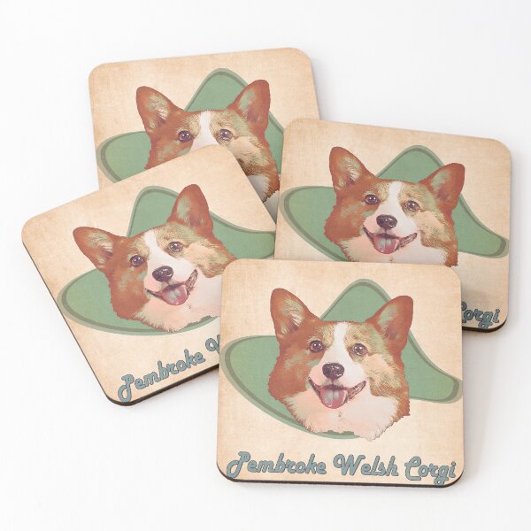 Item preview, Pembroke Welsh Corgi Retro Poster designed and sold by werdantem.