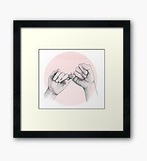pinky swear // hand study Framed Print