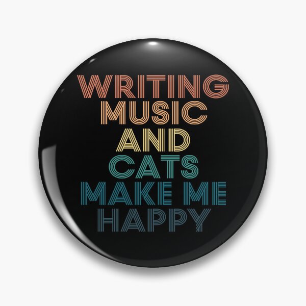 Item preview, Writing Music And Cats Make Me Happy designed and sold by kindxinn.