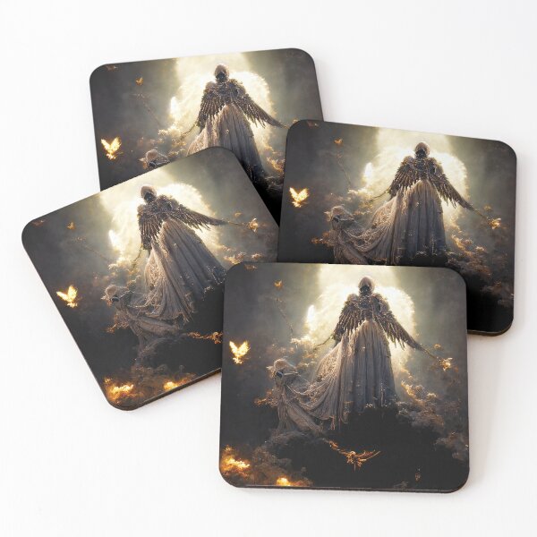 Item preview, Angel and Demon - Divine Intervention - Digital Painting - AI Artwork designed and sold by BRaiNDEDprints.