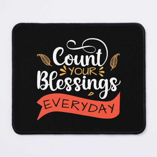 Item preview, Count your Blessing everyday handwritten motivational lettering quote designed and sold by GraphicDream.