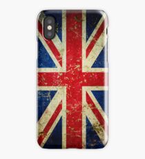 Grunge Union Jack - Scratched Metal Effect iPhone Case