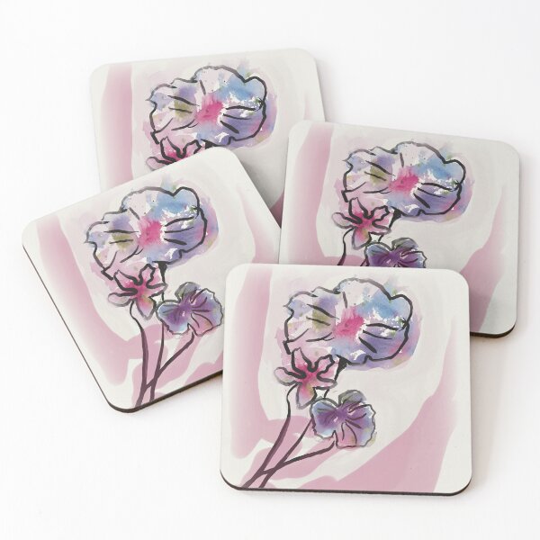 Item preview, Three Flowers on White and Pink designed and sold by designs-by-ann.