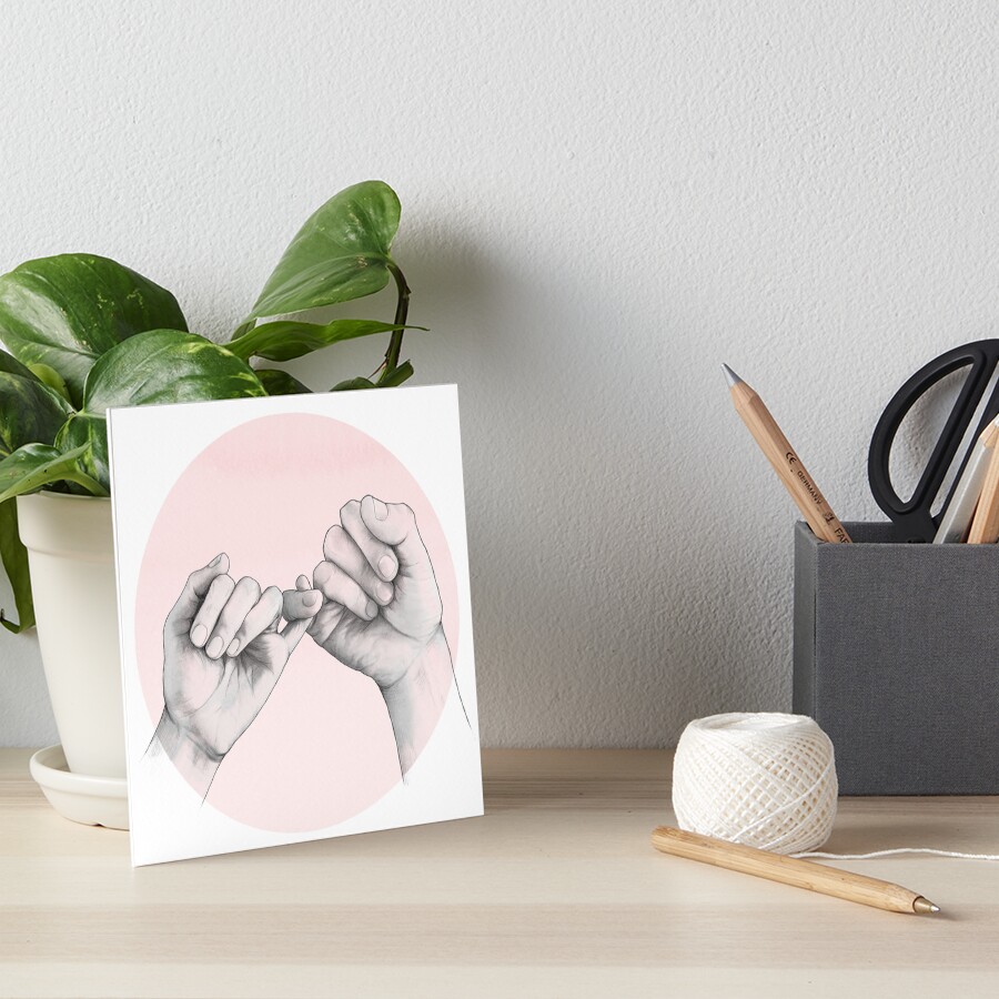 pinky swear // hand study Art Board Print