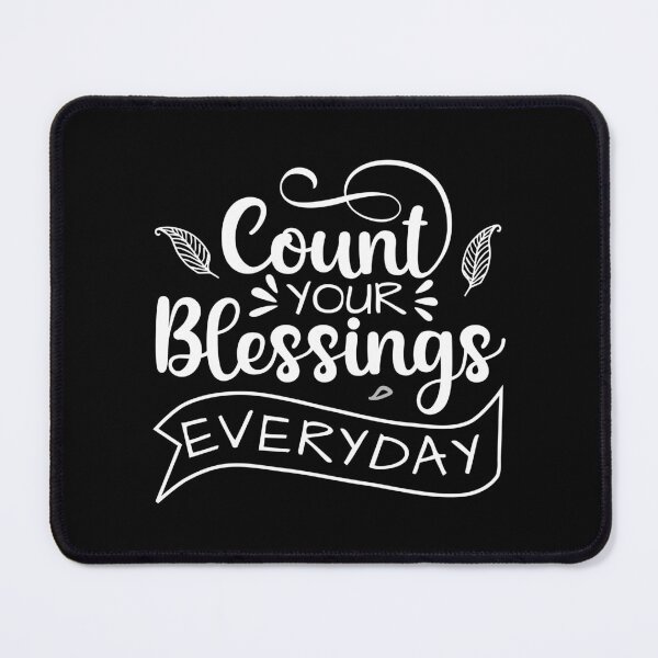 Item preview, Count your Blessing everyday handwritten motivational lettering quote designed and sold by GraphicDream.