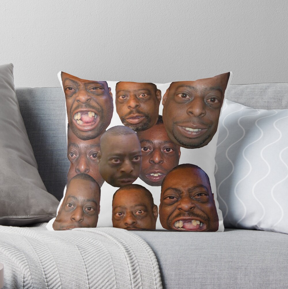 "Beetlejuice Head Lester Green Stern Show" Throw Pillow by ...