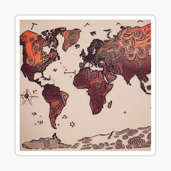 Item preview, Map of the surrealist world designed and sold by artayki.