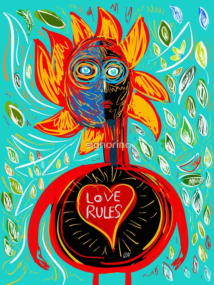 "Love Rules Street Art Graffiti Pop " Poster by signorino Redbubble