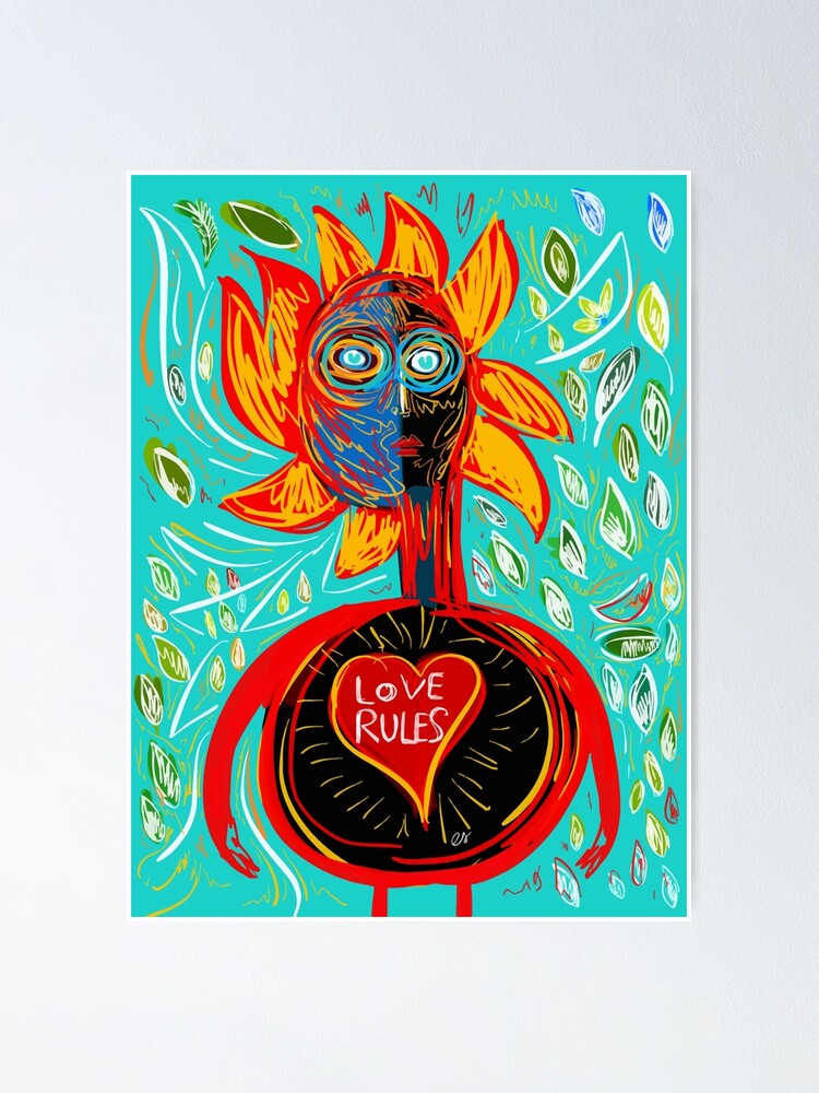 "Love Rules Street Art Graffiti Pop " Poster by signorino Redbubble