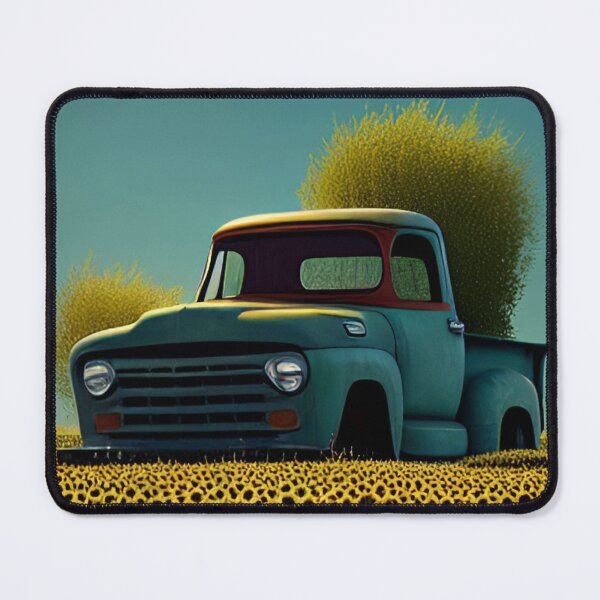 Artikelvorschau, Alter Pick-up-Truck im Sonnenblumenfeld entworfen und verkauft von KishShop.
