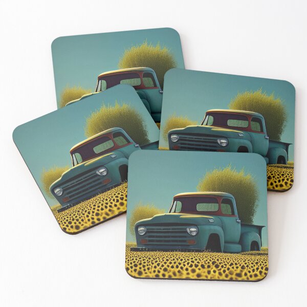 Item preview, Old Pick Up Truck in Sunflower Field designed and sold by KishShop.